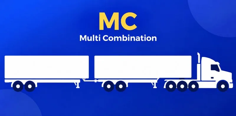 MC licence: B-double with two trailers